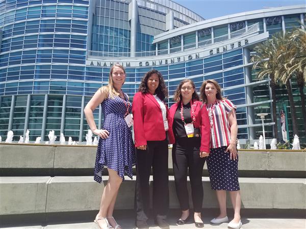  Students Emily Blink and Sarah Peace with teachers Laura Locke and Catherine Robinson.