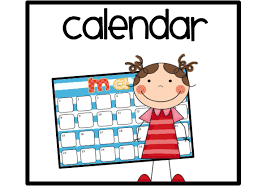  cartoon girl with calendar behind her
