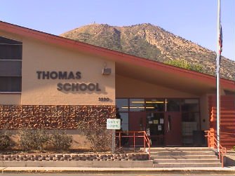 Front of Thomas School Front of Thomas School